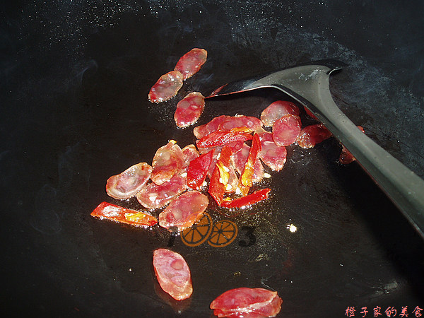 四季豆炝香肠步骤8