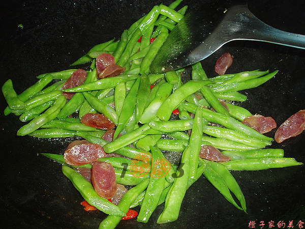 四季豆炝香肠步骤11