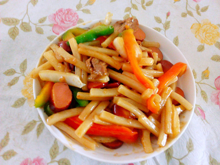肉丝炒年糕步骤12