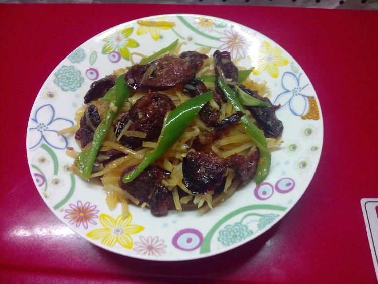 香肠炒土豆丝步骤11