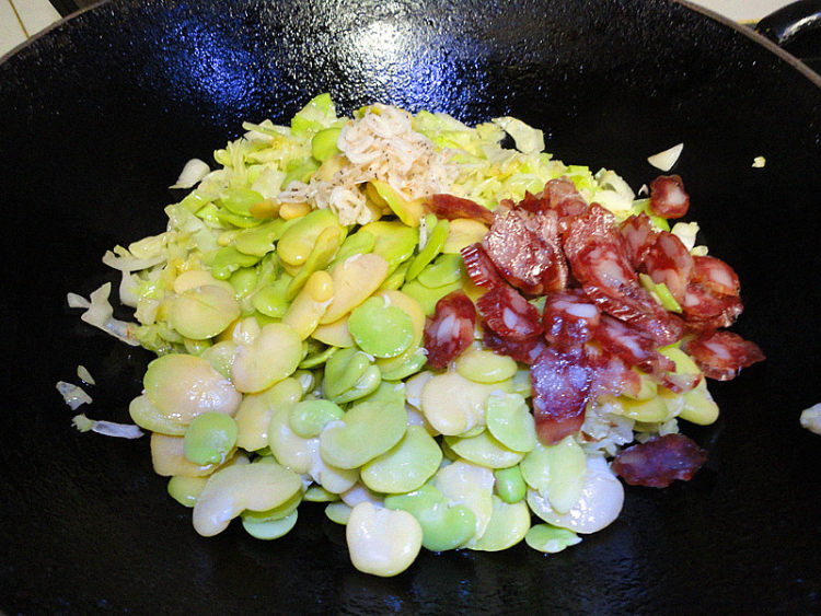 豆瓣香肠菜饭步骤7