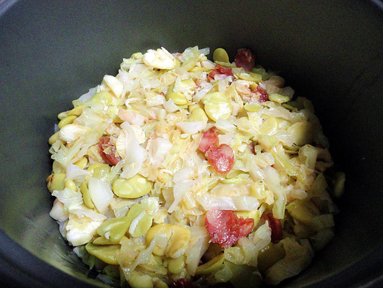 豆瓣香肠菜饭步骤10
