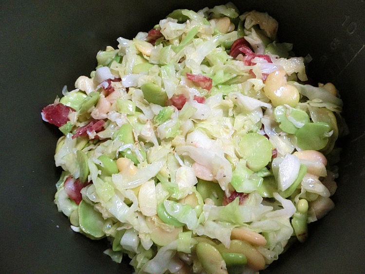 豆瓣香肠菜饭步骤9