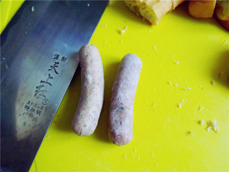 油条塞肉步骤1