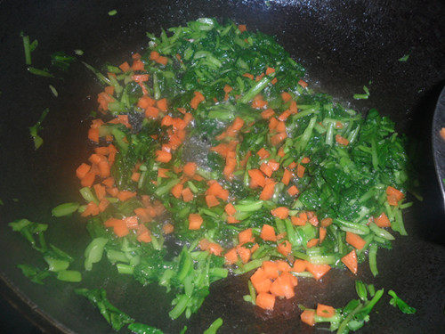 香肠青菜炒饭步骤4