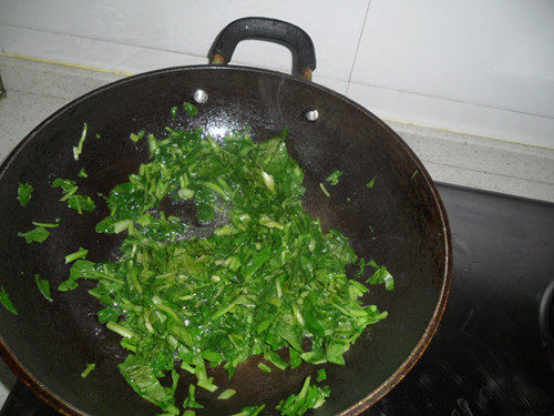 香肠青菜炒饭步骤3