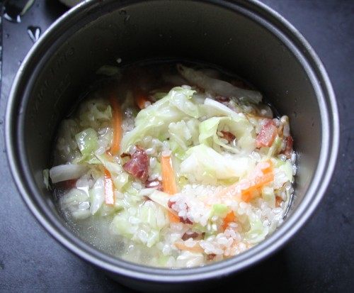 卷心菜香肠菜饭步骤7