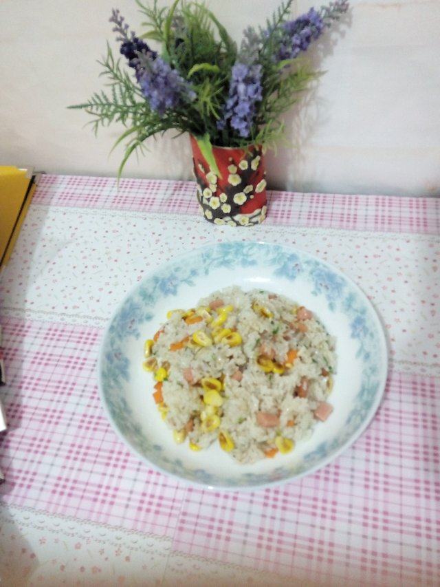 炒花饭步骤7