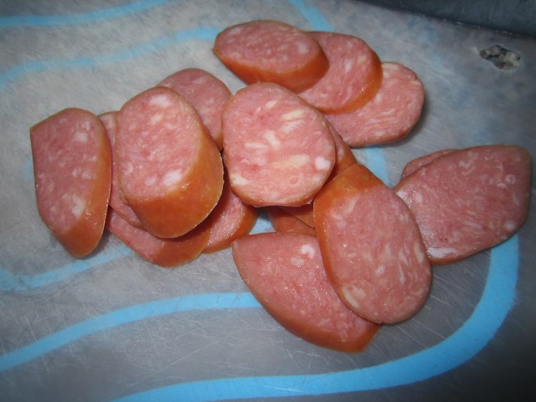 香肠炒油菜步骤2