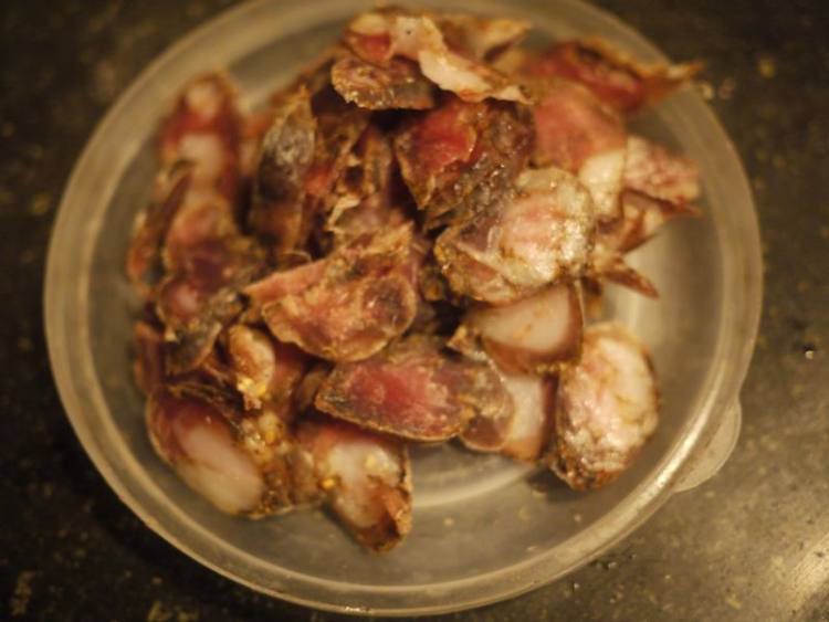 香肠扁豆焖饭步骤2