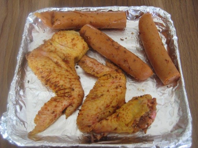 烤鸡翅和香肠步骤5