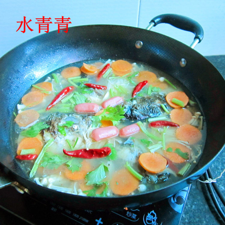 鱼头素菜火锅步骤8