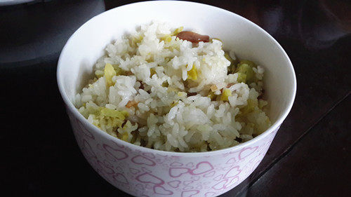 豆瓣香肠饭步骤6