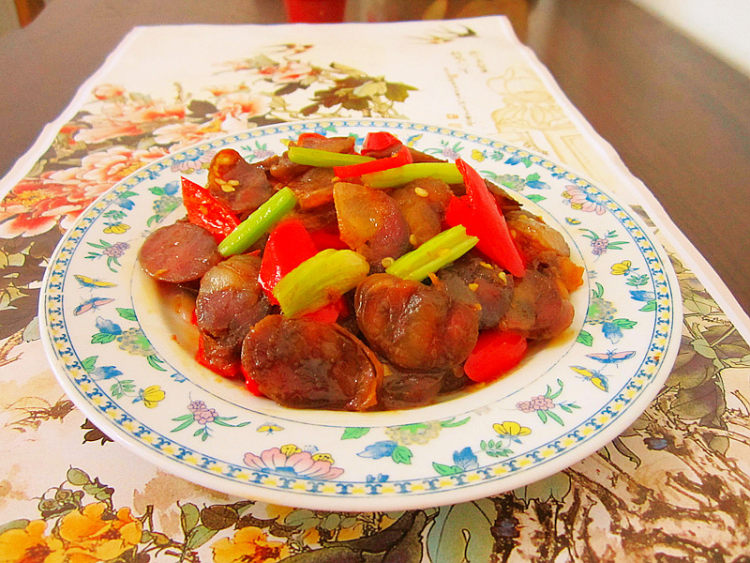 小炒熏香肠步骤8
