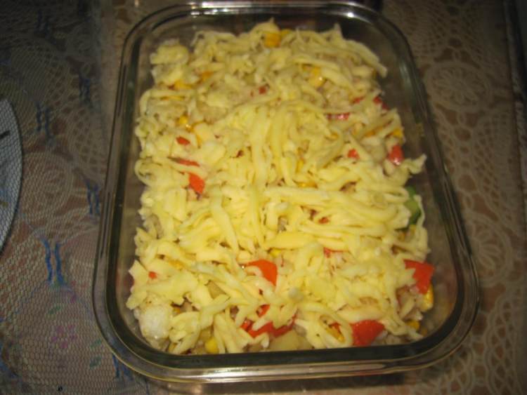香肠杂蔬焗饭步骤14