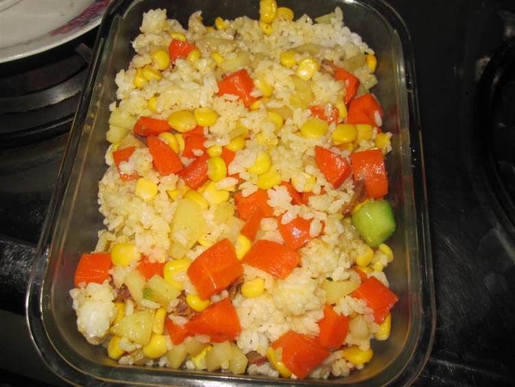 香肠杂蔬焗饭步骤13