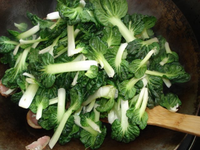 菊花菜炒香肠步骤6