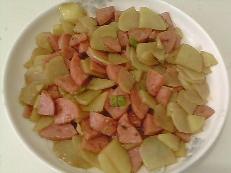 土豆炒香肠步骤8