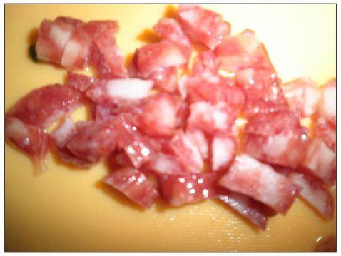 油菜香肠炒饭步骤4