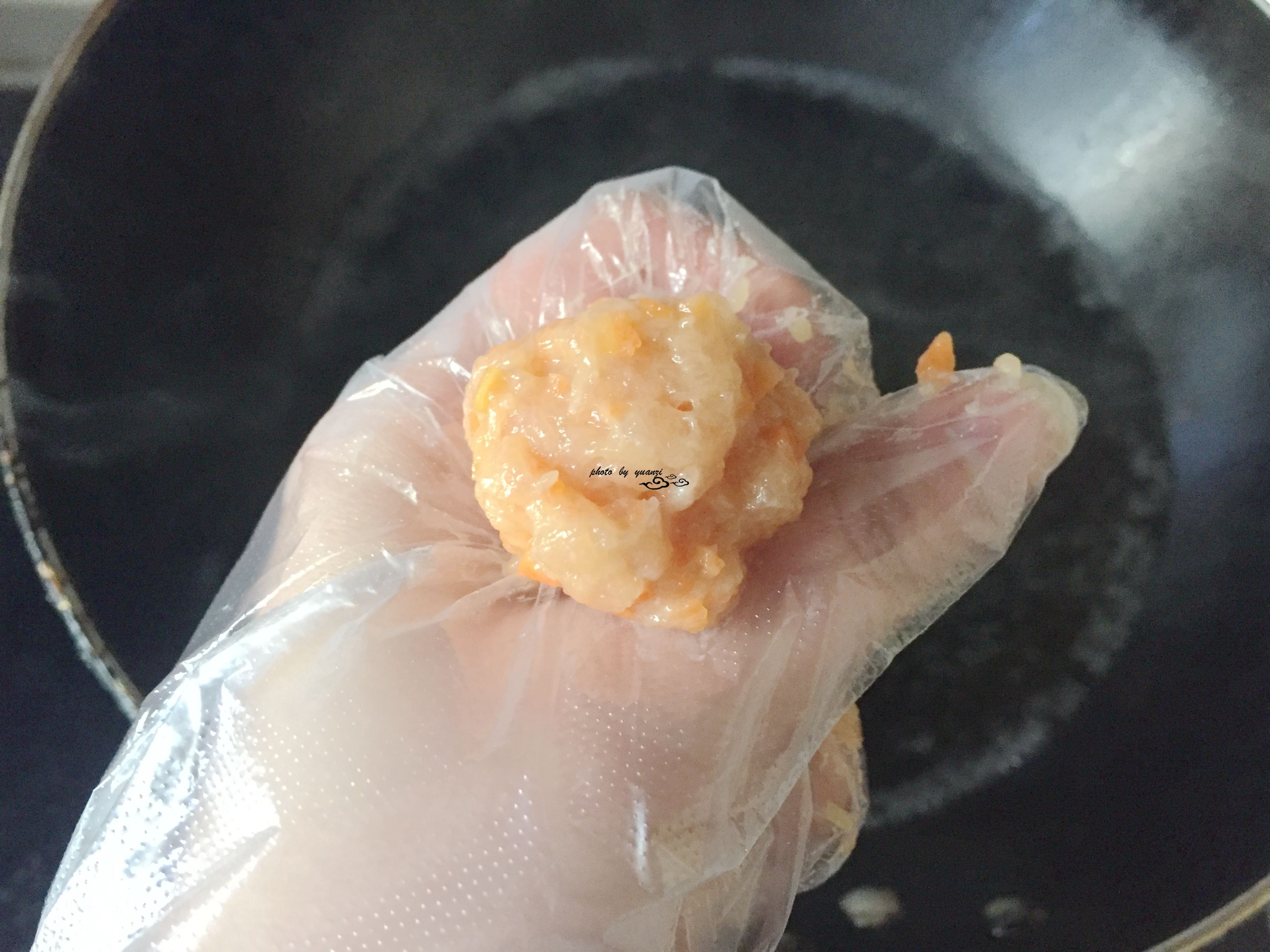 香菜胡萝卜鸡肉丸步骤7
