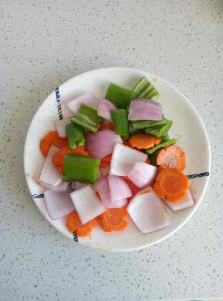 鸡肉蔬菜串步骤4