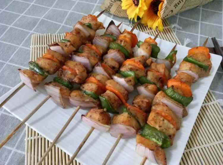 鸡肉蔬菜串步骤8