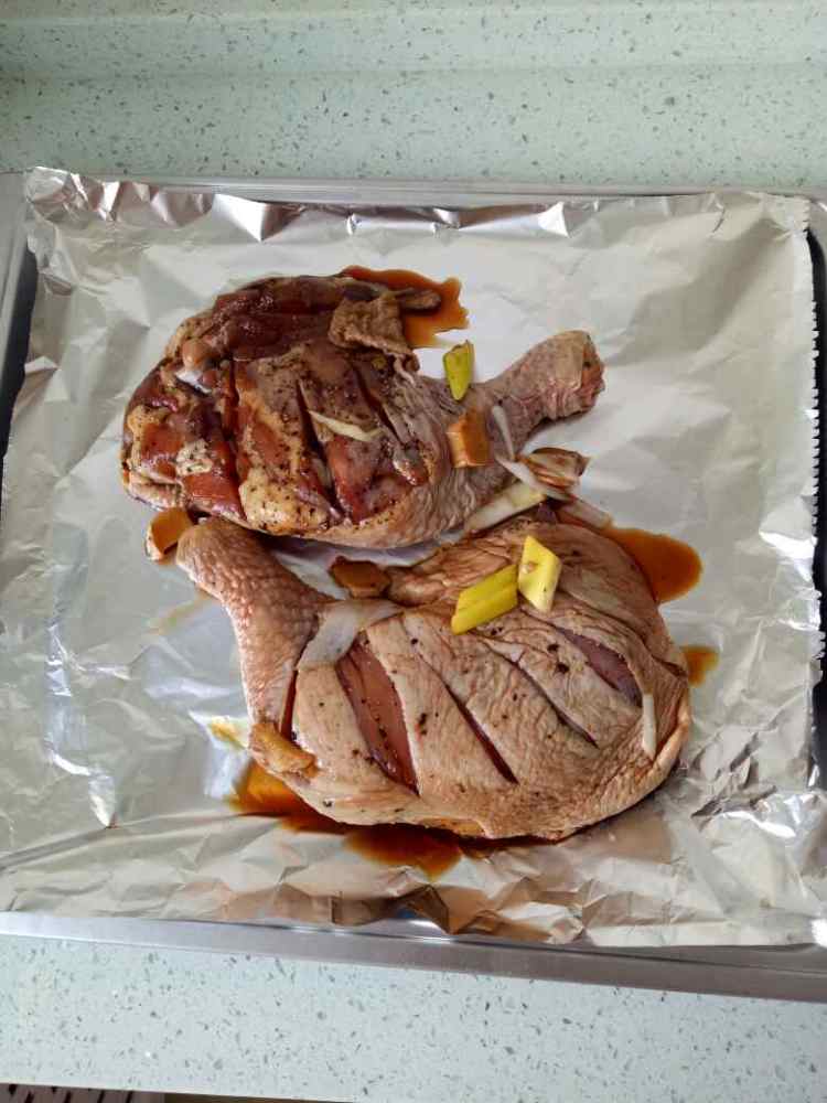 香烤大鸡腿步骤5