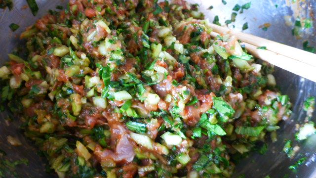 翡翠鸡肉油菜水饺步骤7