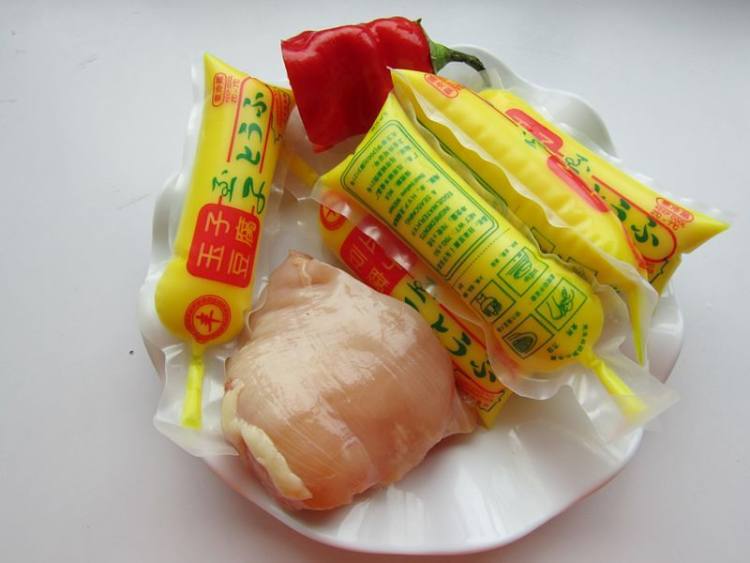鸡肉蒸日本豆腐步骤1