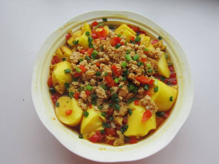 鸡肉蒸日本豆腐步骤12