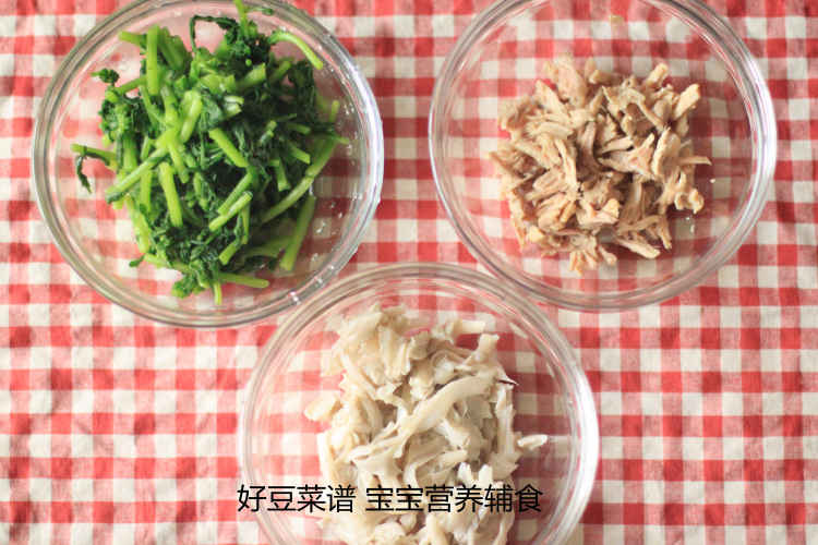 茼蒿鲜蘑拌鸡丝步骤10