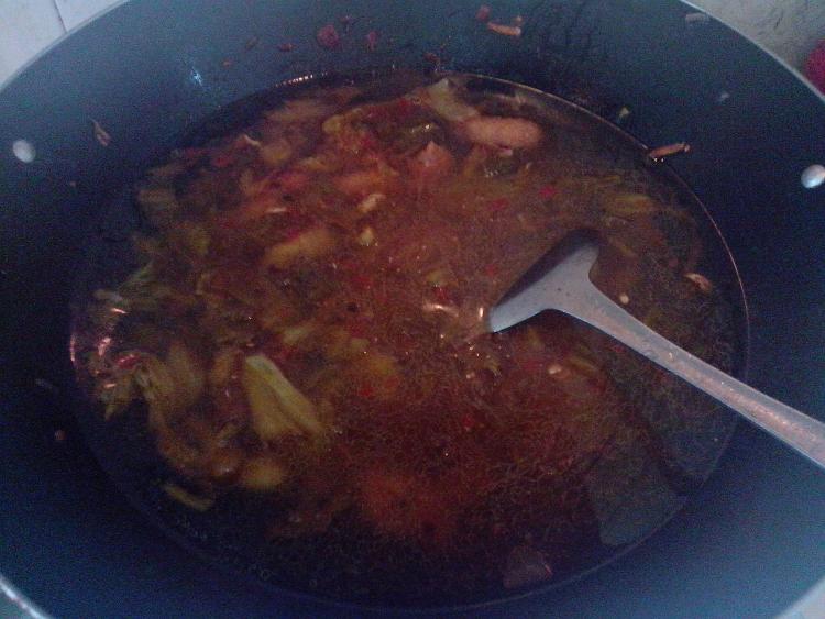 酸菜鸡肉炖粉条#新鲜步骤7