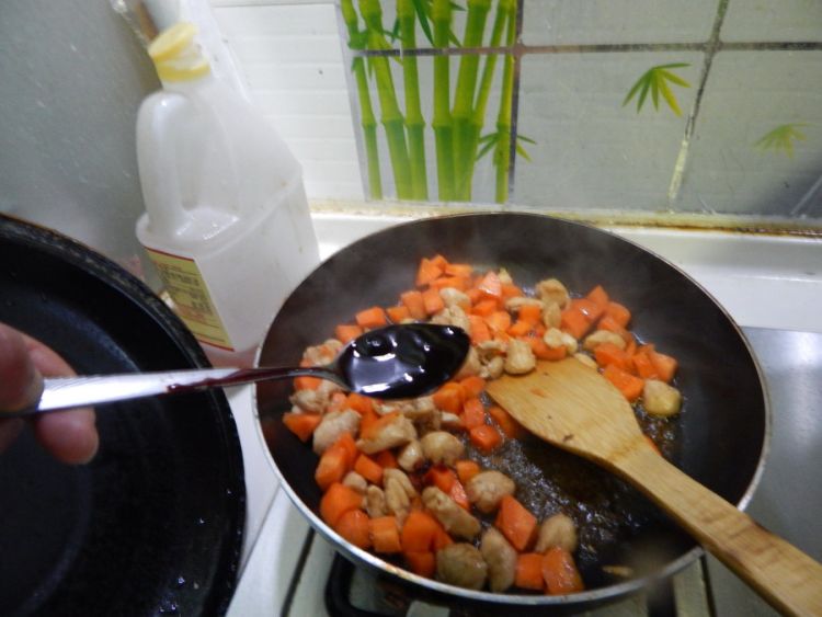 叉烧胡萝卜鸡丁步骤10