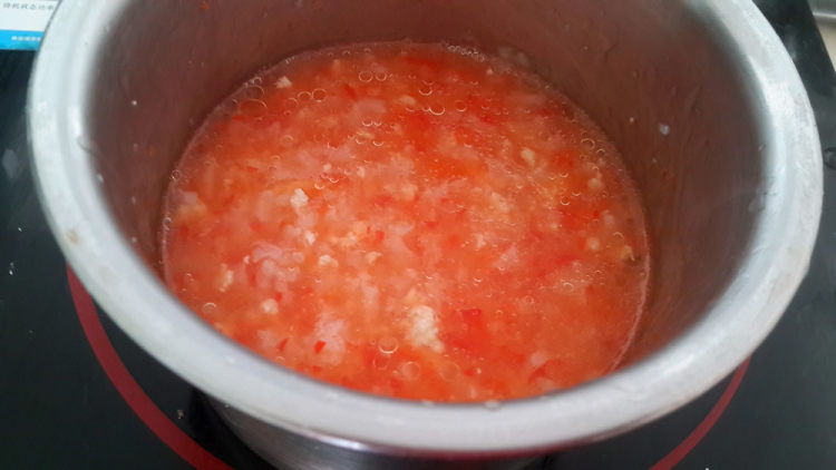 番茄鸡肉泥白米粥步骤9