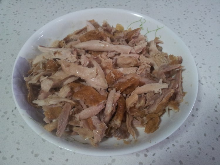 杂蔬拌鸡肉步骤4