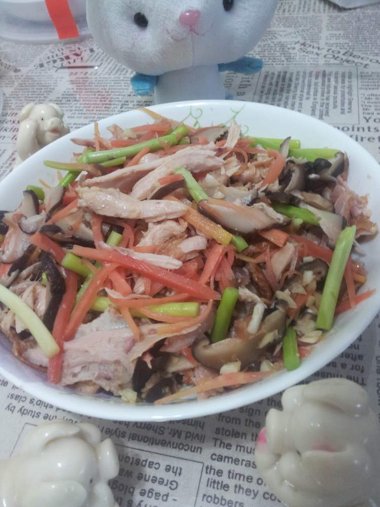杂蔬拌鸡肉步骤8
