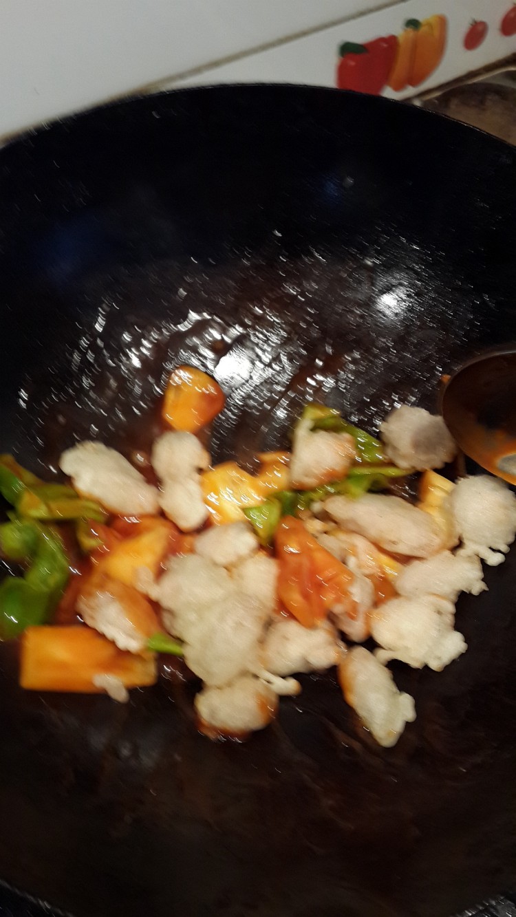 凤梨茄汁鸡块步骤6