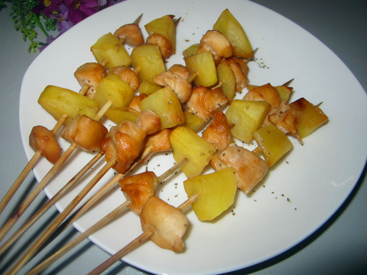 鸡丁土豆串步骤9