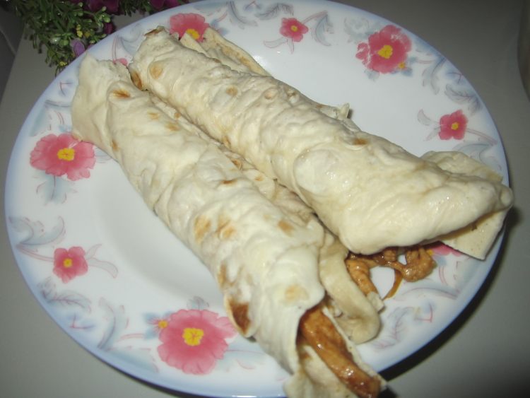 酱香鸡肉卷饼步骤12