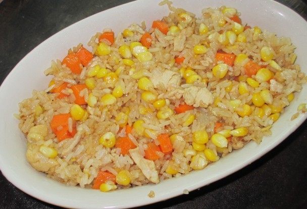 鸡肉红萝卜玉米焗饭步骤5