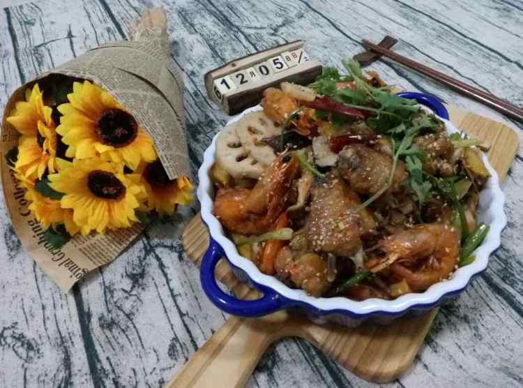 干锅鸡翅虾步骤17