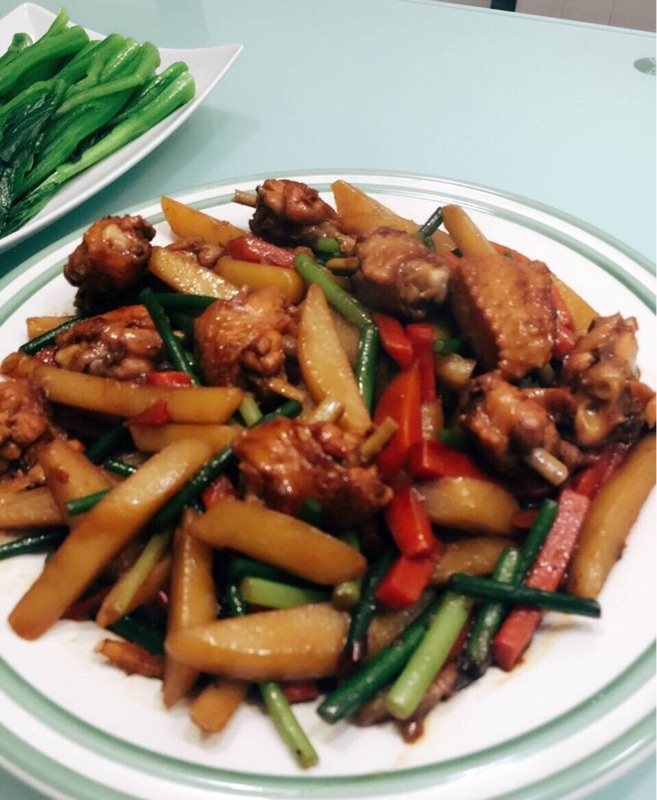 蒜苔土豆烧鸡翅步骤20