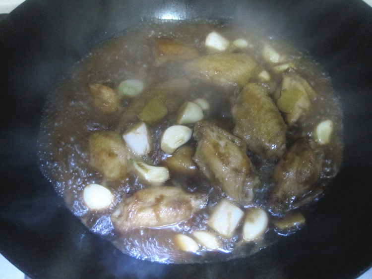 三杯鸡翅步骤8