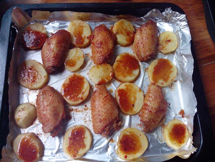 香烤鸡翅土豆步骤13