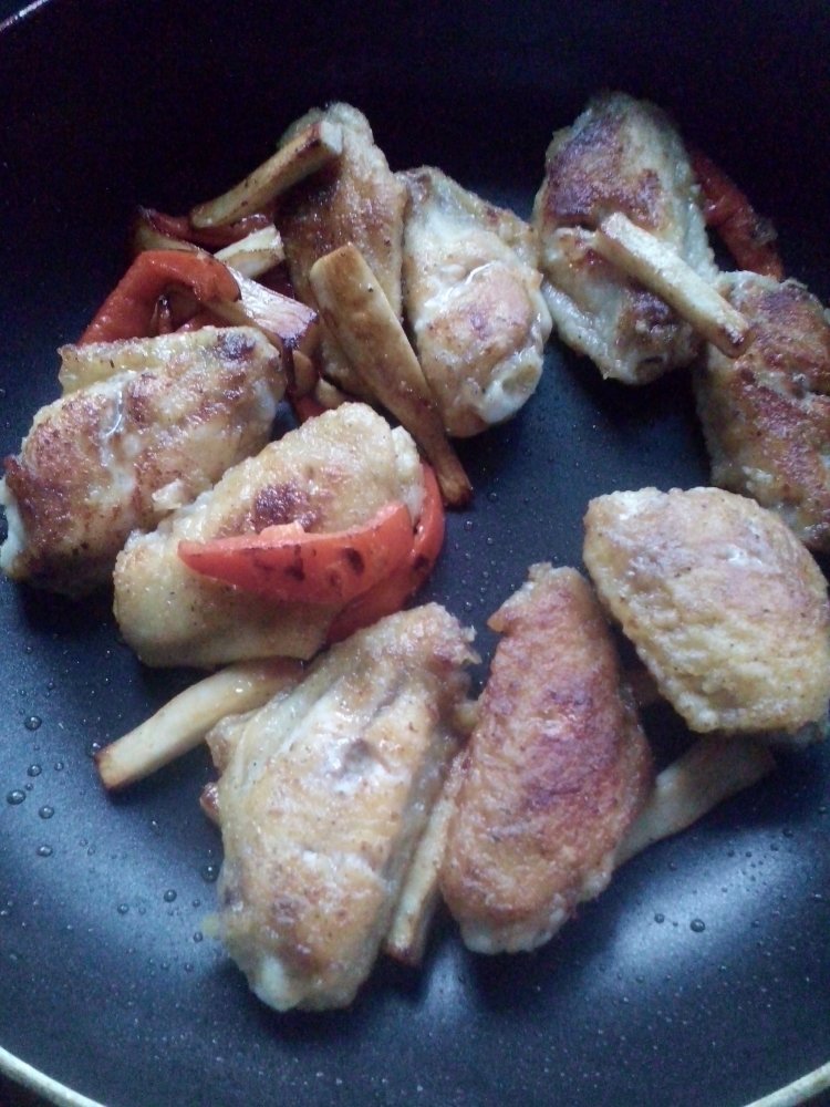椒盐鸡翅杏鲍菇步骤12