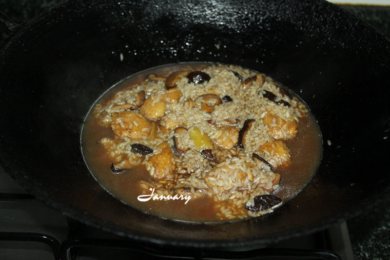 香菇麻油鸡米饭步骤8