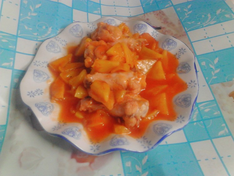 菠萝炒鸡翅步骤8