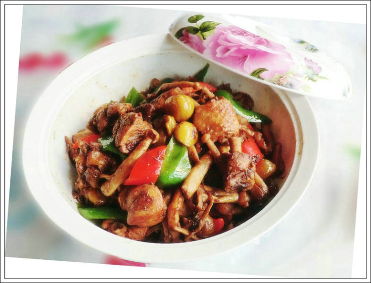 海鲜菇板栗烧鸡块步骤20