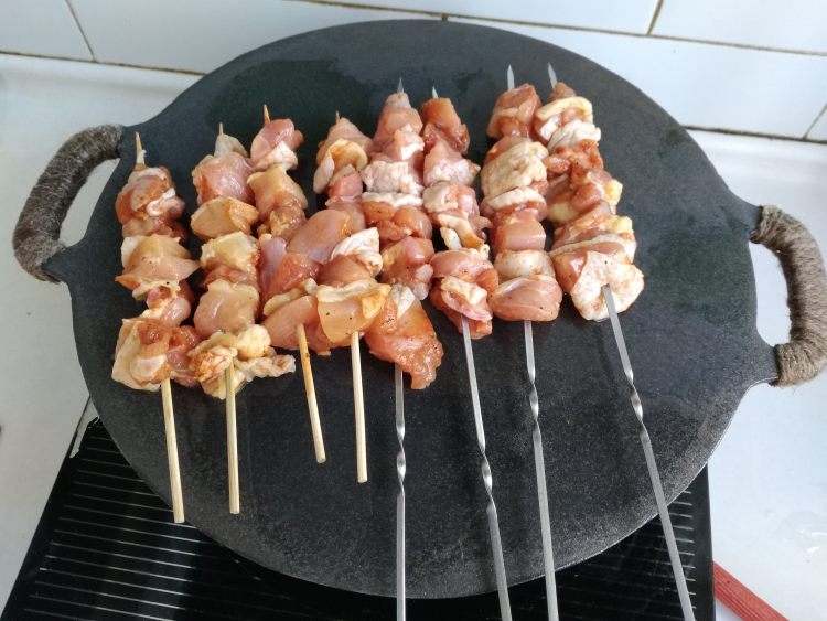 铁板奥尔良鸡肉串步骤4
