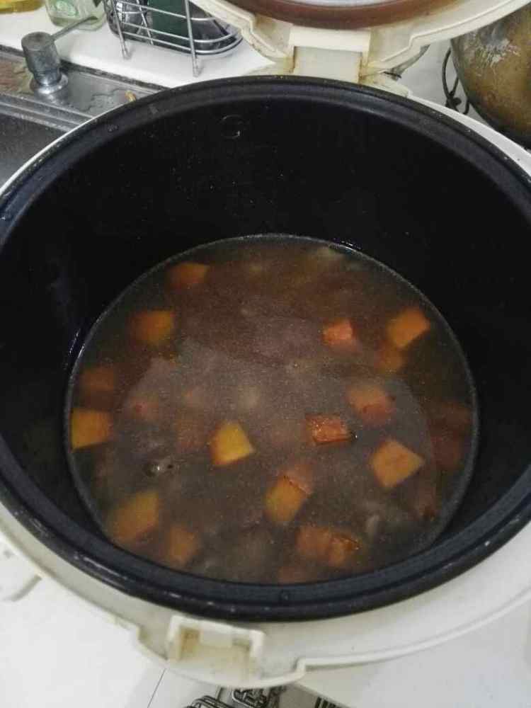 腊肠南瓜饭步骤8